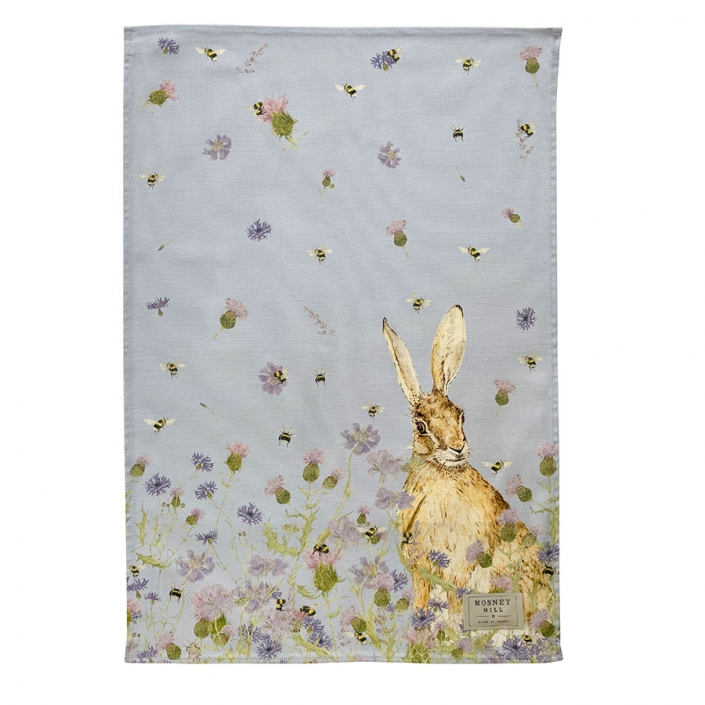 Hare & Wildflower Tea Towel – Mosney Mill